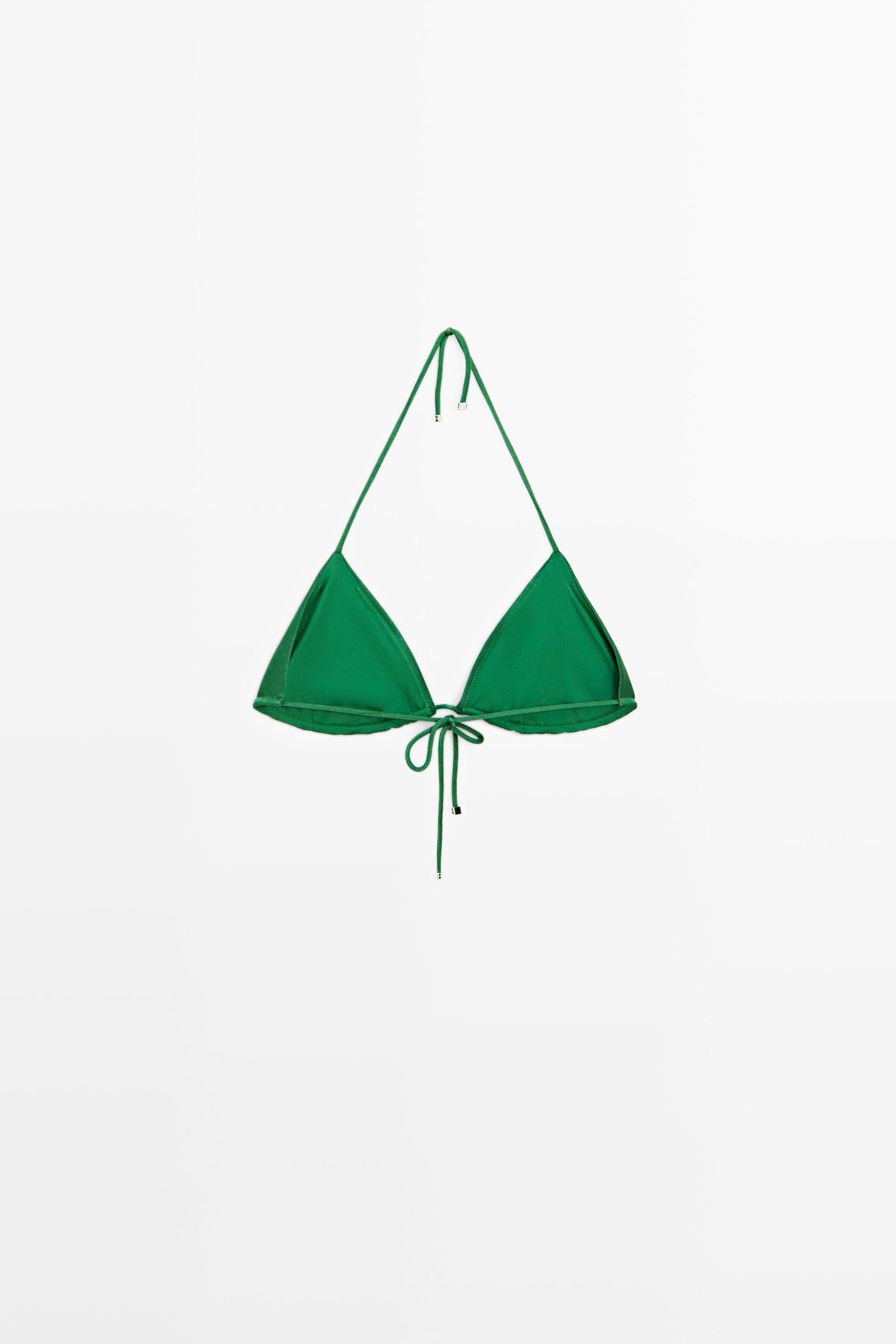 Haut de bikini triangle brillant